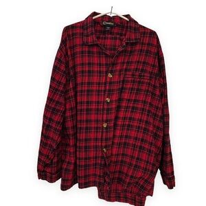 Casual Trends‎ Mens Pajamas Size 3X Red Pants And Shirt Stretch Button Down